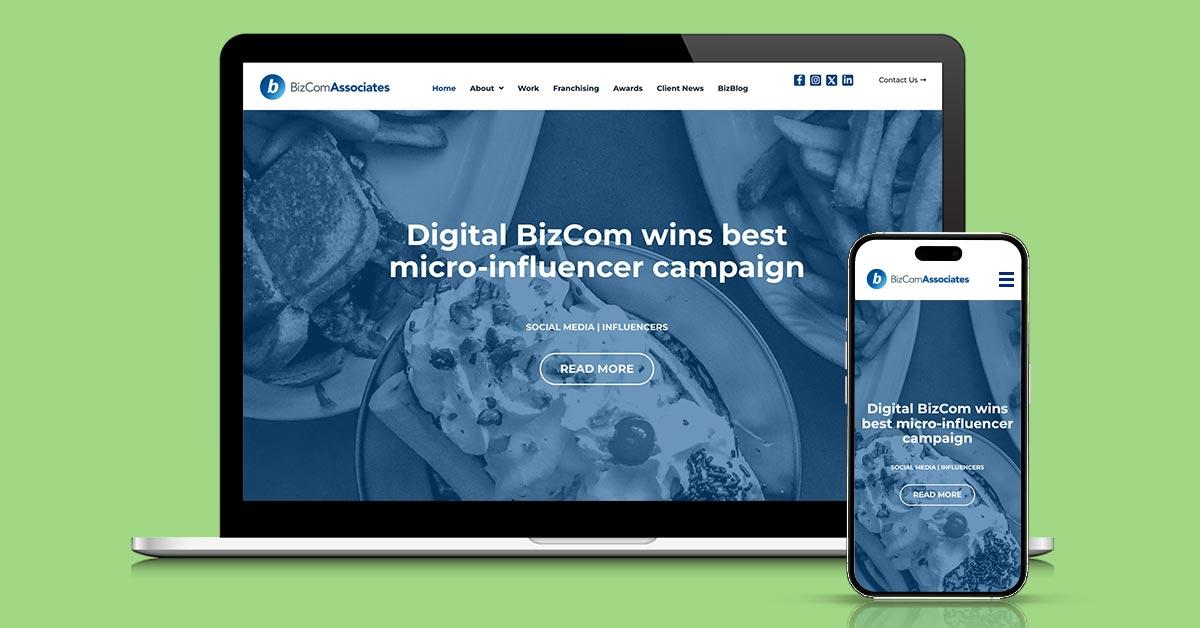 Website Design + Development 2 bizcom pr wordpress website 1200x628 1